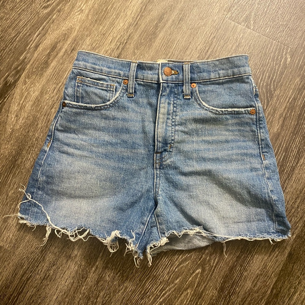 Madewell high rise denim shorts